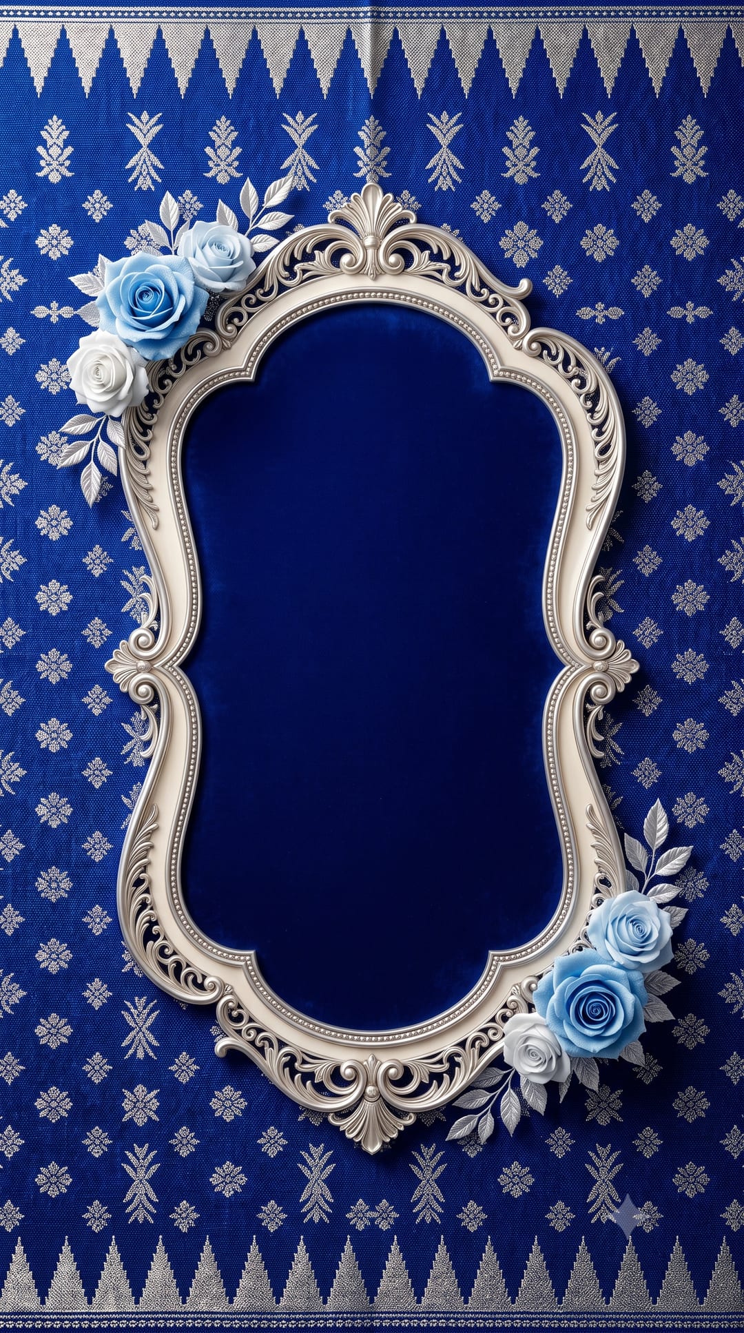 Reka bentuk kad digital Songket Diraja Biru (NK-081)